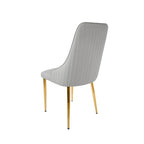 Chaise de salle à manger en similicuir blanc ivoire, hauteur standard, lot de 2
