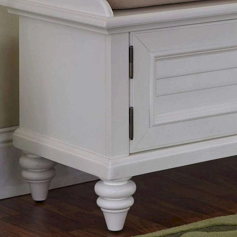 Banc de rangement capitonné noir / blanc brossé / expresso – 1 personne