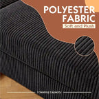 Canapé d'angle réversible 2 places gris / noir / camel en tissu polyester
