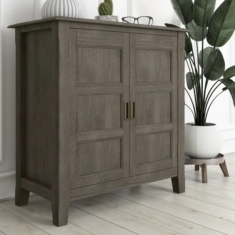 Meuble de rangement bas de transition, 2 portes, plusieurs coloris, 76 cm (L) x 35,5 cm (P) x 79 cm (H)