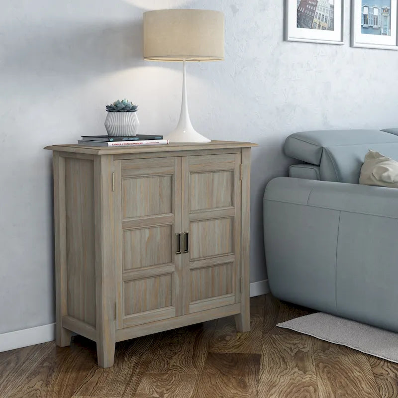 Meuble de rangement bas de transition, 2 portes, plusieurs coloris, 76 cm (L) x 35,5 cm (P) x 79 cm (H)