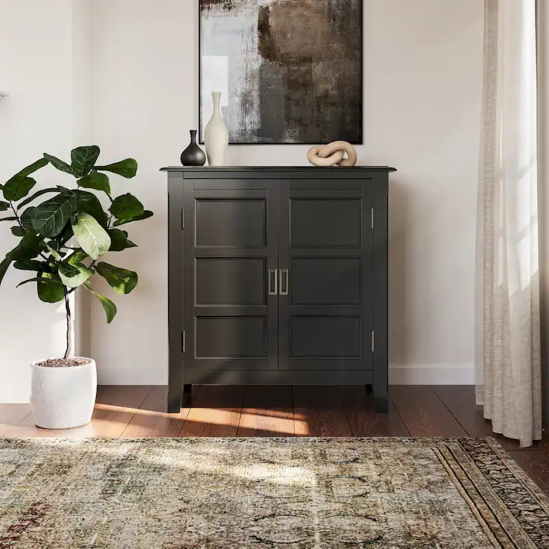 Meuble de rangement bas de transition, 2 portes, plusieurs coloris, 76 cm (L) x 35,5 cm (P) x 79 cm (H)