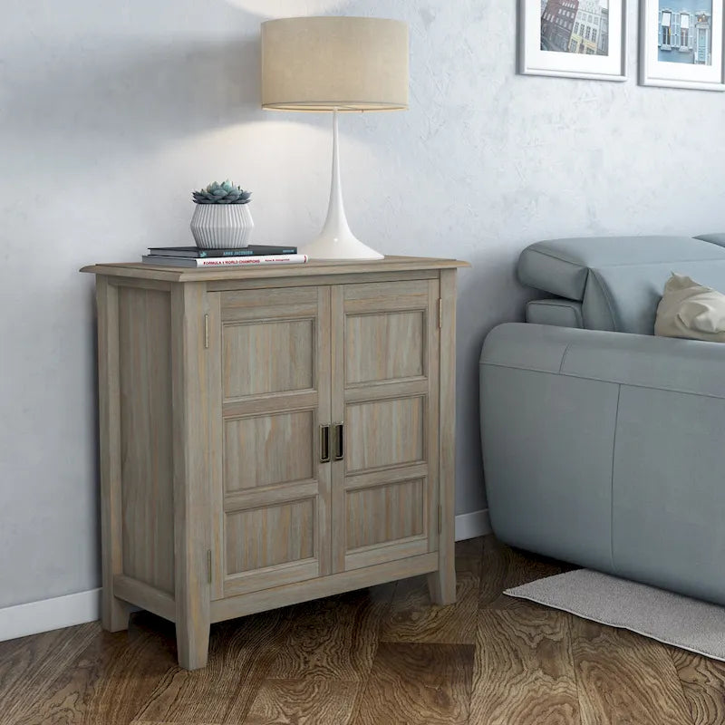 Meuble de rangement bas de transition, 2 portes, plusieurs coloris, 76 cm (L) x 35,5 cm (P) x 79 cm (H)