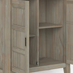 Meuble de rangement bas de transition, 2 portes, plusieurs coloris, 76 cm (L) x 35,5 cm (P) x 79 cm (H)