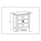 Meuble de rangement bas de transition, 2 portes, plusieurs coloris, 76 cm (L) x 35,5 cm (P) x 79 cm (H)