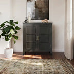 Meuble de rangement bas de transition, 2 portes, plusieurs coloris, 76 cm (L) x 35,5 cm (P) x 79 cm (H)