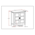 Meuble de rangement bas de transition, 2 portes, plusieurs coloris, 76 cm (L) x 35,5 cm (P) x 79 cm (H)