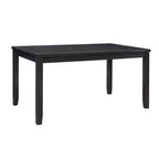 Table de salle à manger style ferme gris délavé/noir délavé, 6 places