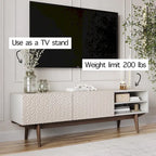 Meuble TV, marron/cappuccino/taupe, convient aux téléviseurs jusqu'à 65", largeur 45"/59"/71", pour 1 personne