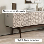 Meuble TV, marron/cappuccino/taupe, convient aux téléviseurs jusqu'à 65", largeur 45"/59"/71", pour 1 personne