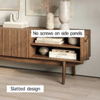 Meuble TV, marron/cappuccino/taupe, convient aux téléviseurs jusqu'à 65", largeur 45"/59"/71", pour 1 personne