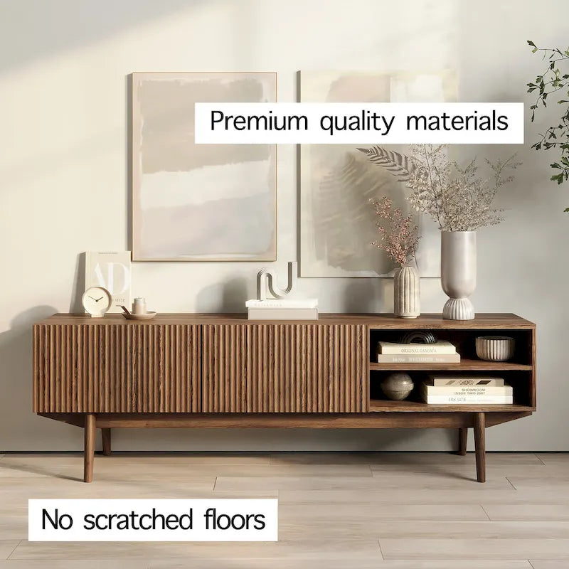 Meuble TV, marron/cappuccino/taupe, convient aux téléviseurs jusqu'à 65", largeur 45"/59"/71", pour 1 personne