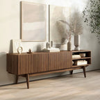 Meuble TV, marron/cappuccino/taupe, convient aux téléviseurs jusqu'à 65", largeur 45"/59"/71", pour 1 personne