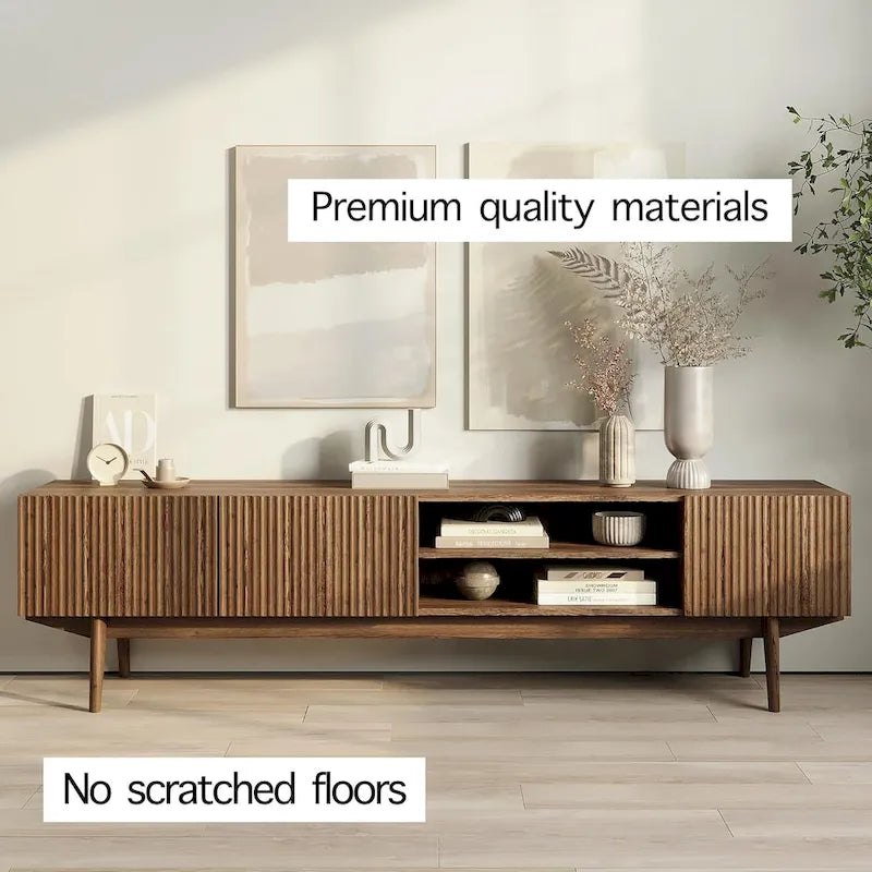 Meuble TV, marron/cappuccino/taupe, convient aux téléviseurs jusqu'à 65", largeur 45"/59"/71", pour 1 personne