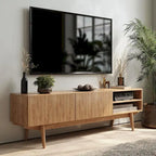 Meuble TV, marron/cappuccino/taupe, convient aux téléviseurs jusqu'à 65", largeur 45"/59"/71", pour 1 personne
