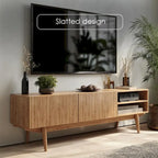 Meuble TV, marron/cappuccino/taupe, convient aux téléviseurs jusqu'à 65", largeur 45"/59"/71", pour 1 personne