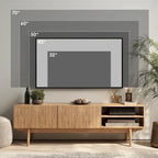 Meuble TV, marron/cappuccino/taupe, convient aux téléviseurs jusqu'à 65", largeur 45"/59"/71", pour 1 personne