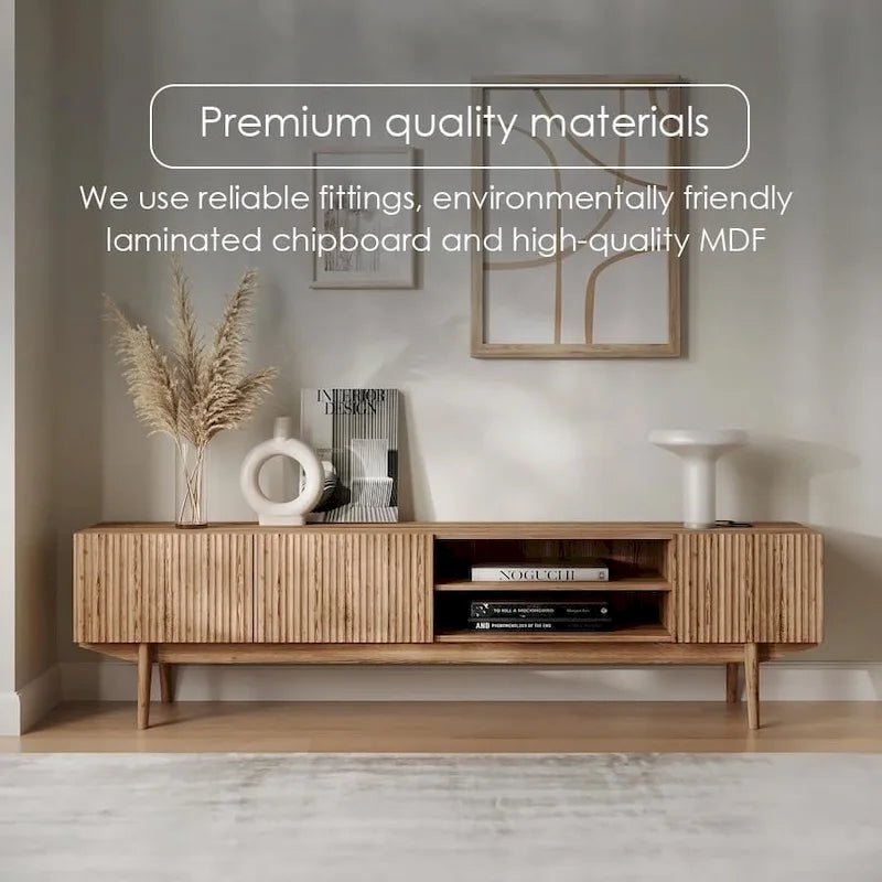 Meuble TV, marron/cappuccino/taupe, convient aux téléviseurs jusqu'à 65", largeur 45"/59"/71", pour 1 personne