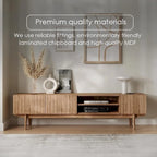 Meuble TV, marron/cappuccino/taupe, convient aux téléviseurs jusqu'à 65", largeur 45"/59"/71", pour 1 personne