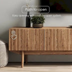 Meuble TV, marron/cappuccino/taupe, convient aux téléviseurs jusqu'à 65", largeur 45"/59"/71", pour 1 personne