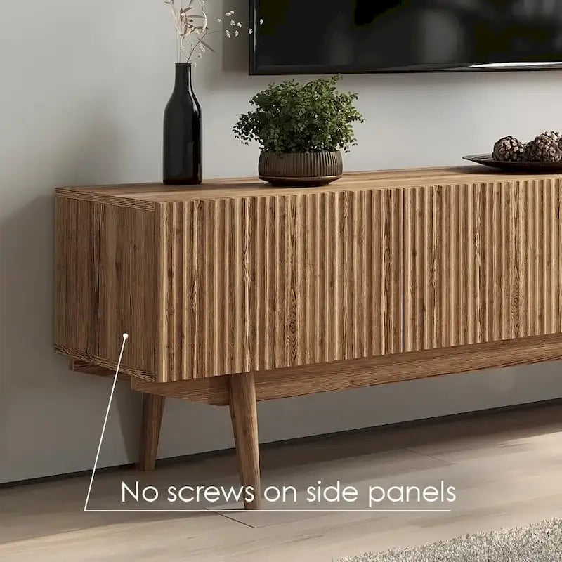 Meuble TV, marron/cappuccino/taupe, convient aux téléviseurs jusqu'à 65", largeur 45"/59"/71", pour 1 personne