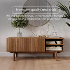 Meuble TV, marron/cappuccino/taupe, convient aux téléviseurs jusqu'à 65", largeur 45"/59"/71", pour 1 personne