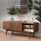 Meuble TV, marron/cappuccino/taupe, convient aux téléviseurs jusqu'à 65", largeur 45"/59"/71", pour 1 personne