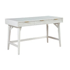 Grand bureau blanc avec tiroirs, simple
