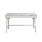 Grand bureau blanc avec tiroirs, simple