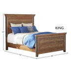 Lit coffre Canyon Brown avec rangement – Très grand lit/Grand lit, 1 personne