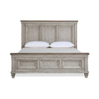 Ensemble de chambre 5 pièces crème et marron – Grand lit / Très grand lit / Très grand lit californien