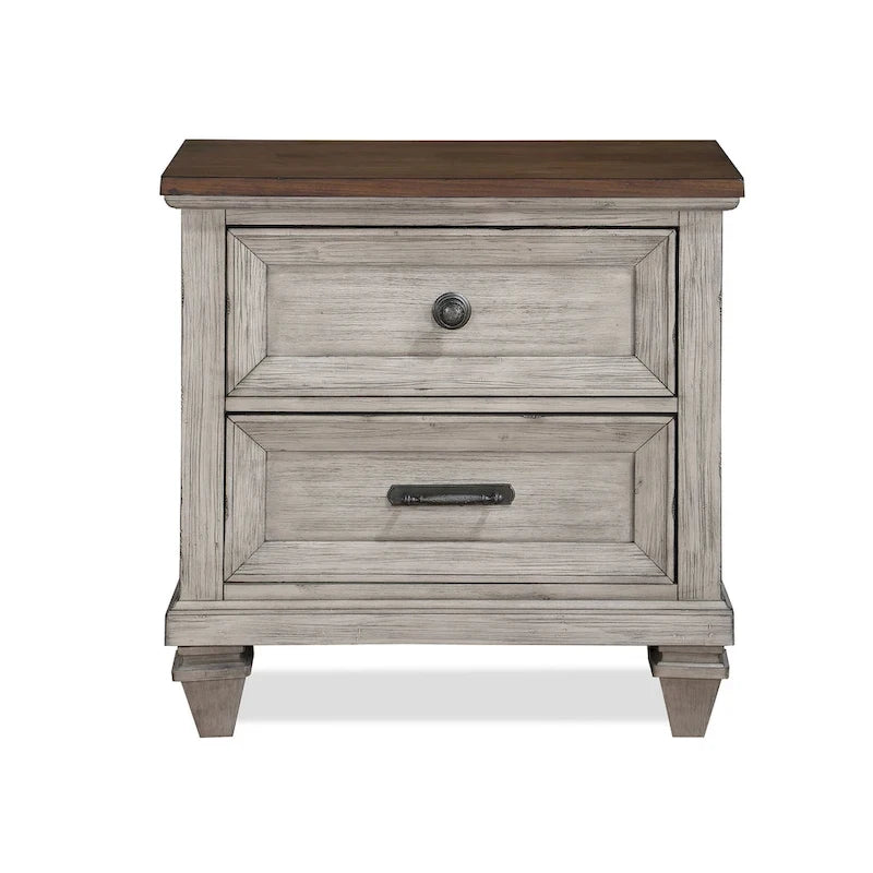 Ensemble de chambre 5 pièces crème et marron – Grand lit / Très grand lit / Très grand lit californien