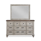 Ensemble de chambre 5 pièces crème et marron – Grand lit / Très grand lit / Très grand lit californien