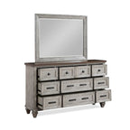 Ensemble de chambre 5 pièces crème et marron – Grand lit / Très grand lit / Très grand lit californien