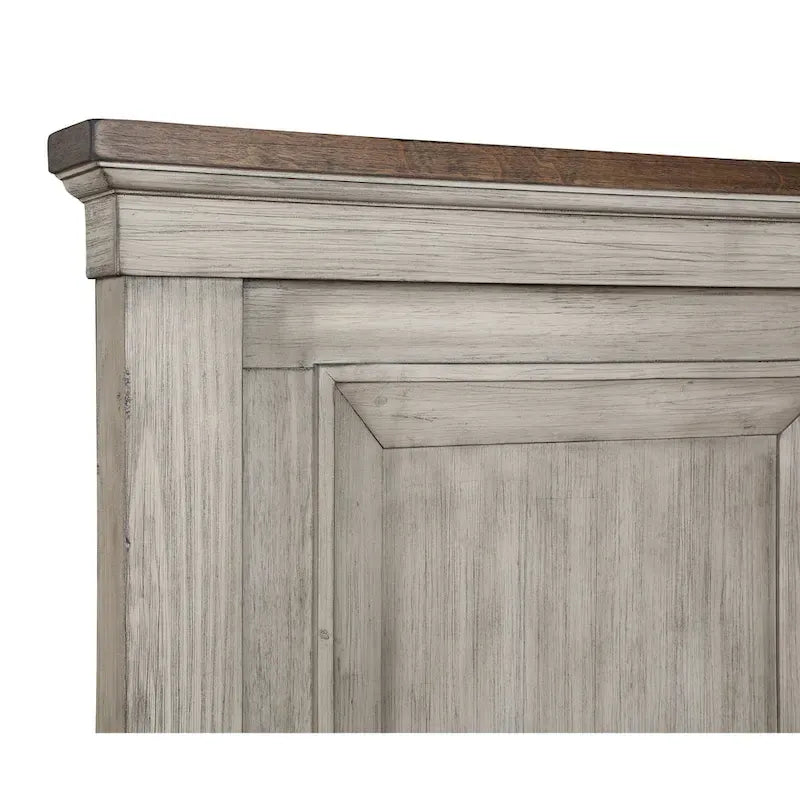 Ensemble de chambre 5 pièces crème et marron – Grand lit / Très grand lit / Très grand lit californien