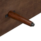 Bahut Mid-Century Acajou / Noir mat, 2 portes, 157 cm