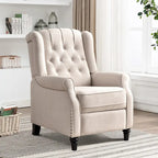 Fauteuil inclinable à dossier basculant jaune/vert/bleu/beige, capitonné, une place