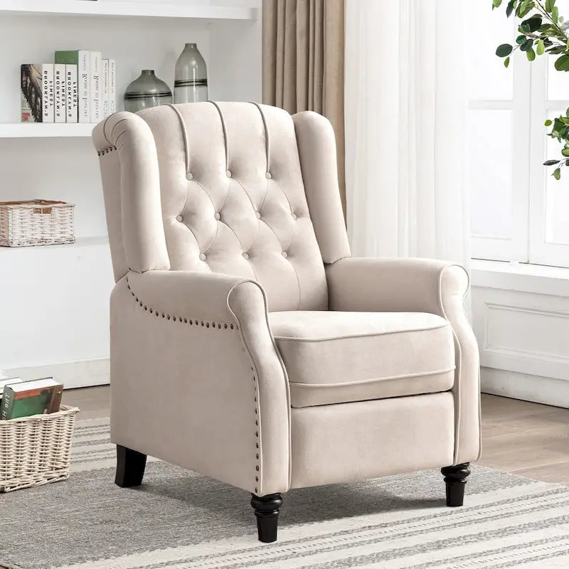 Fauteuil inclinable à dossier basculant jaune/vert/bleu/beige, capitonné, une place