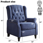 Fauteuil inclinable à dossier basculant jaune/vert/bleu/beige, capitonné, une place