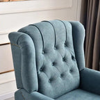 Fauteuil inclinable à dossier basculant jaune/vert/bleu/beige, capitonné, une place