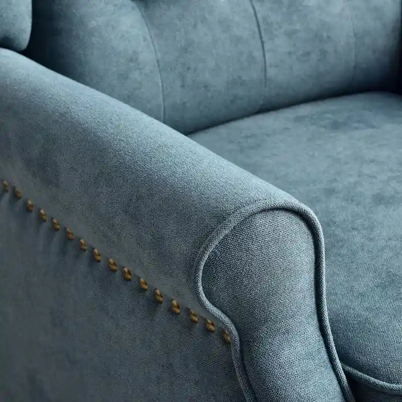 Fauteuil inclinable à dossier basculant jaune/vert/bleu/beige, capitonné, une place