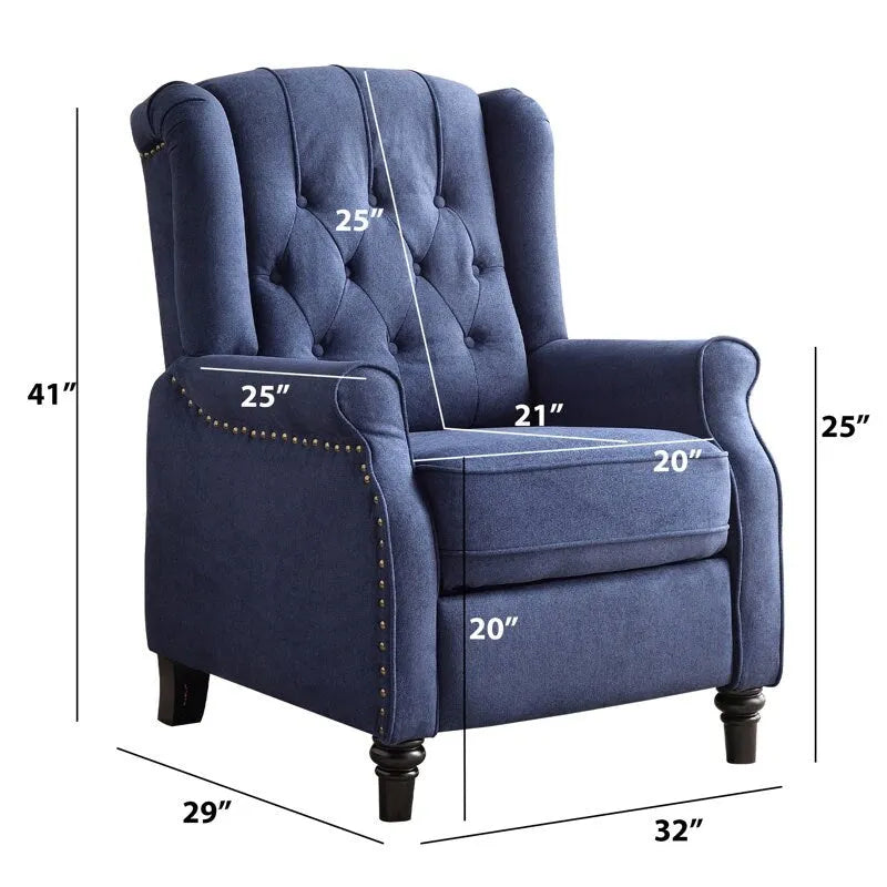 Fauteuil inclinable à dossier basculant jaune/vert/bleu/beige, capitonné, une place