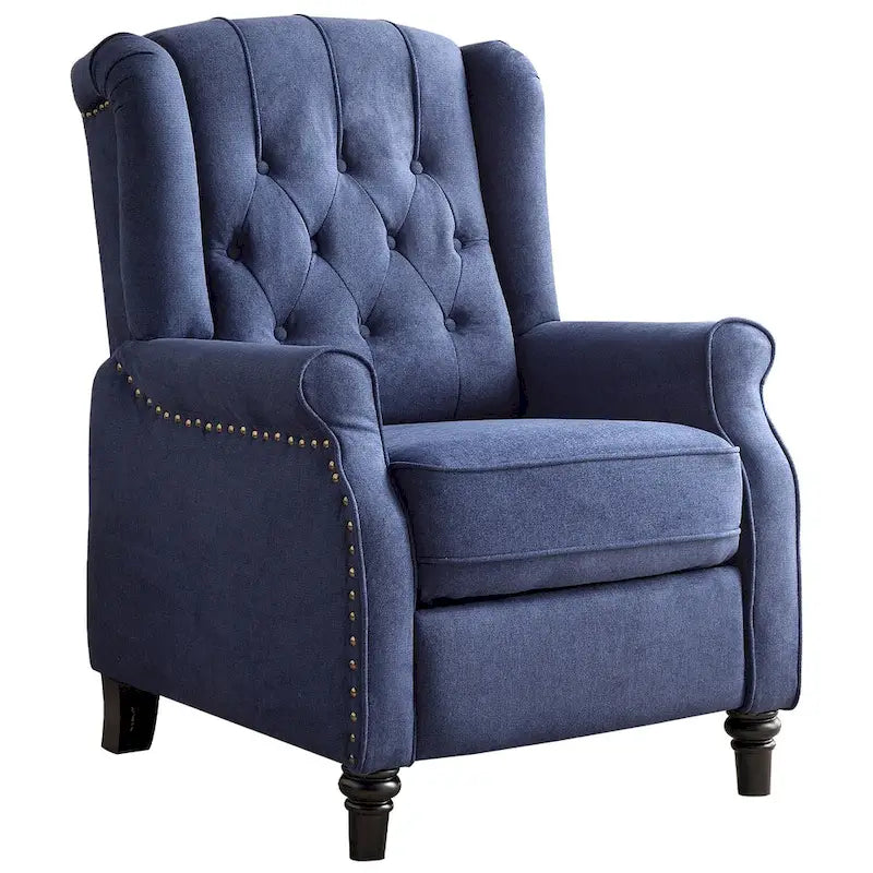 Fauteuil inclinable à dossier basculant jaune/vert/bleu/beige, capitonné, une place