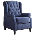 Fauteuil inclinable à dossier basculant jaune/vert/bleu/beige, capitonné, une place