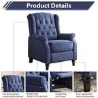 Fauteuil inclinable à dossier basculant jaune/vert/bleu/beige, capitonné, une place
