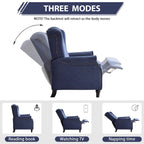 Fauteuil inclinable à dossier basculant jaune/vert/bleu/beige, capitonné, une place
