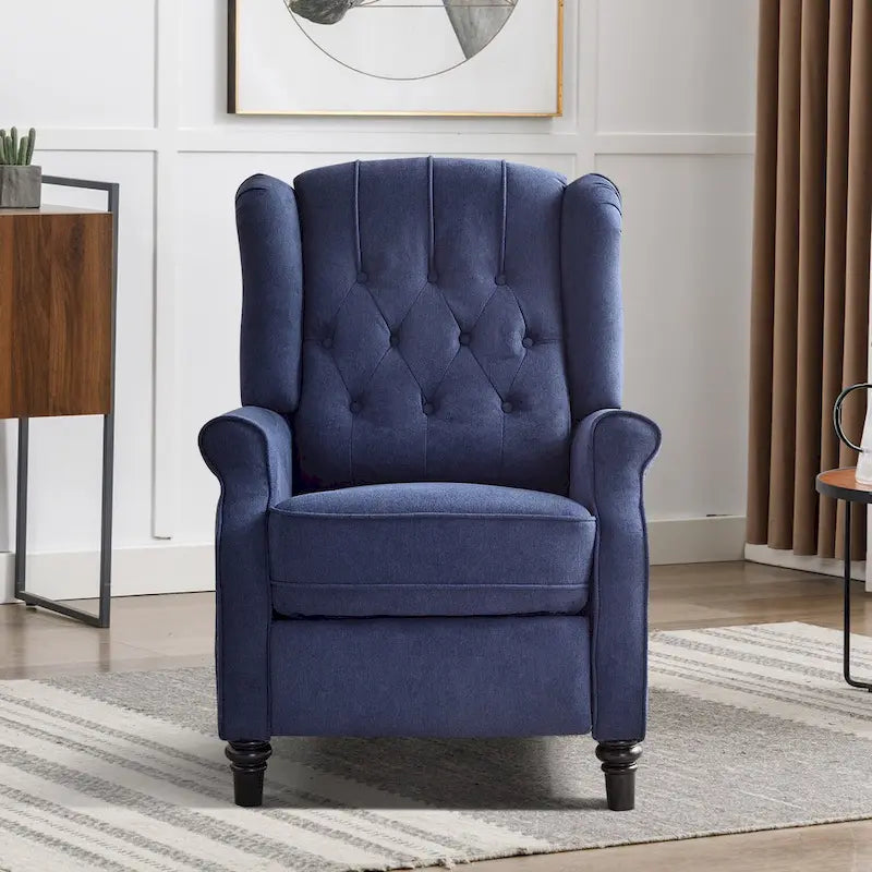 Fauteuil inclinable à dossier basculant jaune/vert/bleu/beige, capitonné, une place