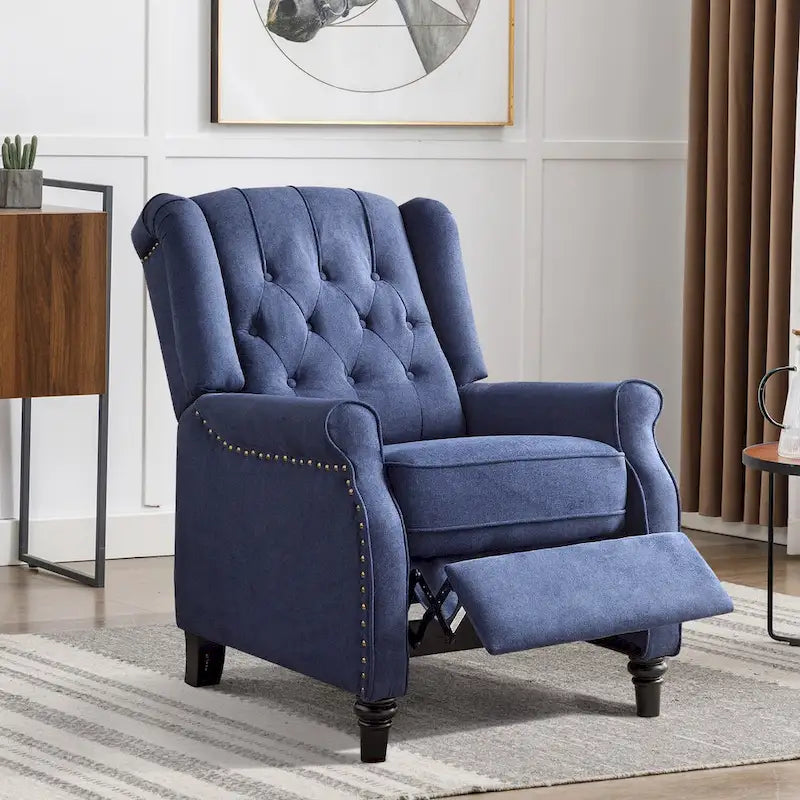 Fauteuil inclinable à dossier basculant jaune/vert/bleu/beige, capitonné, une place