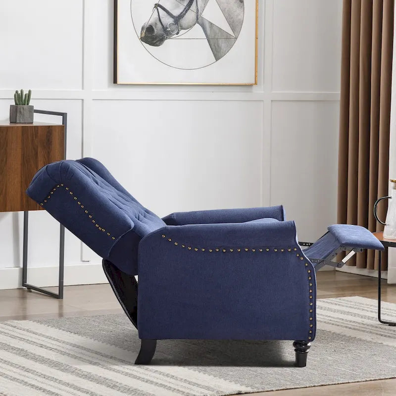 Fauteuil inclinable à dossier basculant jaune/vert/bleu/beige, capitonné, une place