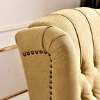 Fauteuil inclinable à dossier basculant jaune/vert/bleu/beige, capitonné, une place